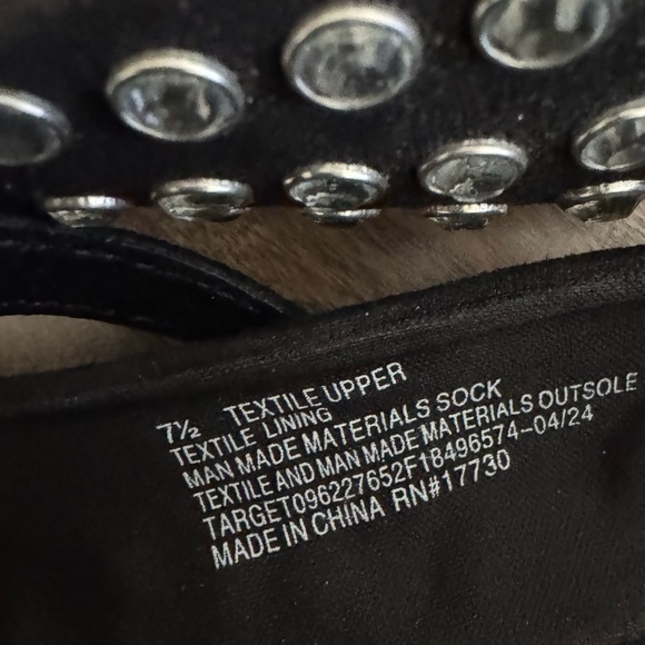 Target Issa Rhinestone Mary Jane Ballet Flats A New Day Black Silver Size 7.5 - Picture 8 of 10